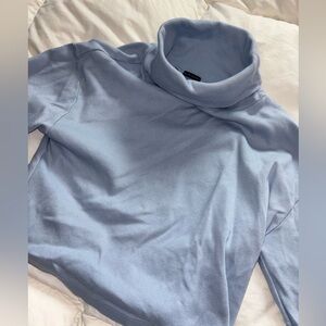 Blue brandy melville cropped turtleneck sweater - Size XS/S